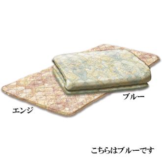 羊毛混三層式敷ふとん　シャイル　シングルロング　ブルー