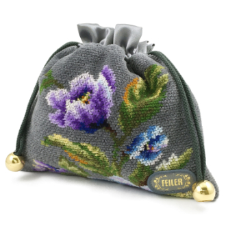 【FEILER】フェイラー　アメジストブルーム　巾着