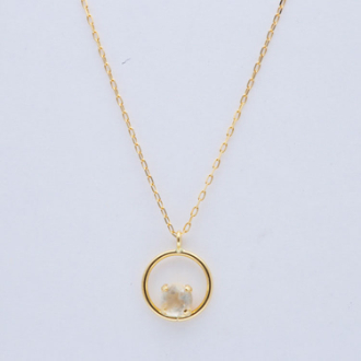 [６月誕生石]K18YGムーンストーンペンダント