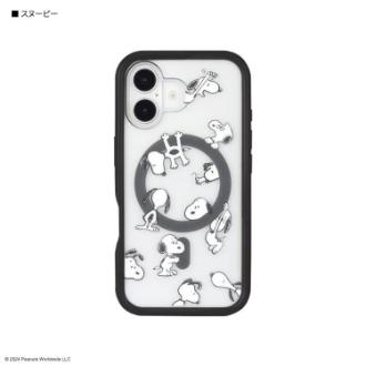 ピーナッツ スヌーピー iPhone16 MagSafe 対応 プランプフレームケース  スヌーピー