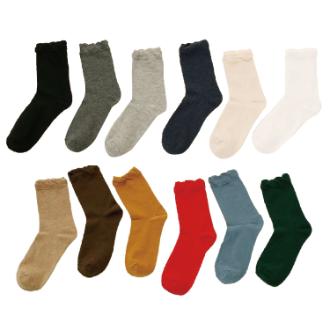 [クイックセット] 履き口ゆったり無地クルー丈ソックス(48足)