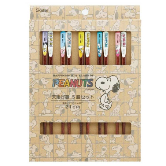 SNOOPY 天削げ箸10本セット PEANUTS75