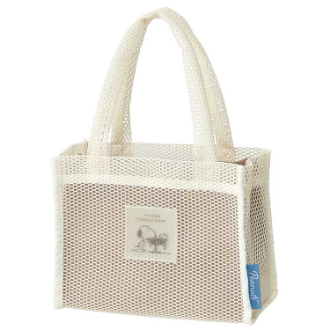 SNOOPY 保冷ポーチ付きメッシュトート バッジ