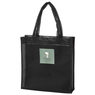 SNOOPY 保冷ポーチ付メッシュトート バッジ