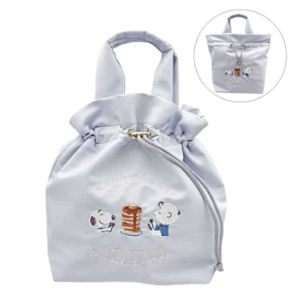 【SNOOPY】スヌーピー　保冷ランチ巾着 BL