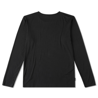 【BOODY】メンズ ロングスリーブクルーネックＴシャツ　ブラック
