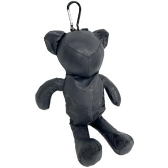 エコバッグにもなるクマぬいぐるみチャーム(ブラック): ビジター表示