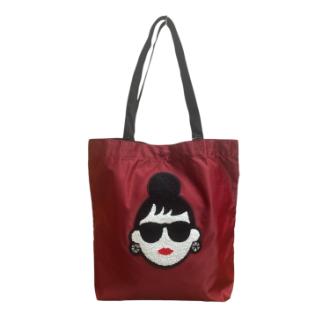 【HAPPY　FACE】ハッピーフェイス　EMMA相良刺繍　顔トート