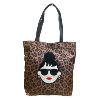 【HAPPY　FACE】ハッピーフェイス　EMMA相良刺繍　顔トート