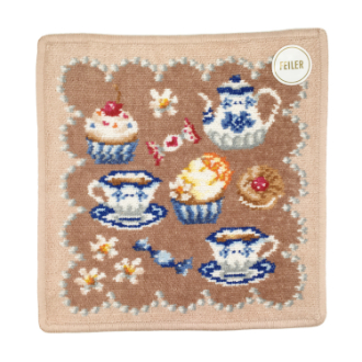【FEILER】フェイラー　タオルハンカチ　スウィートトリート　ベージュ /ベージュ