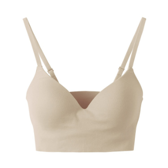 【Fitte】フィッテ　ノンワイヤーブラジャー　ホワイトベージュ