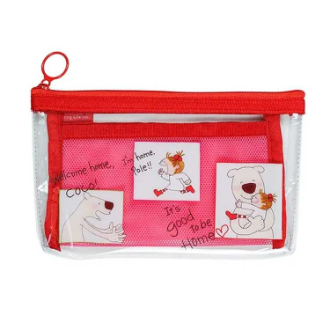 ココちゃん メッシュポケットペンケース レッド RYZ-1082