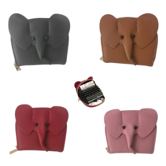 [クイックセット]ゾウモチーフカード小銭入れ(8ケ)