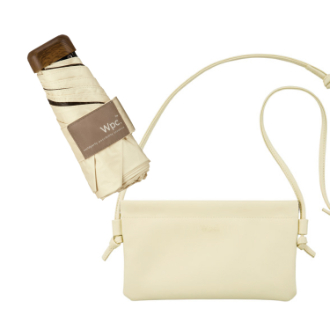 【WPC】遮光 ノーブルベーシック ミニ 折りたたみ傘　晴雨兼用　ベージュ