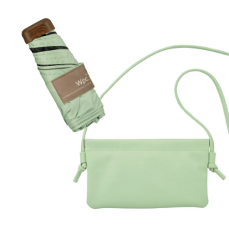 【WPC】遮光 ノーブルベーシック ミニ 折りたたみ傘　晴雨兼用　グリーン