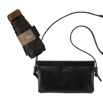 【WPC】遮光 ノーブルベーシック ミニ 折りたたみ傘　晴雨兼用　ブラック