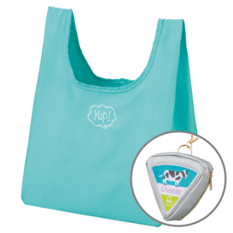 【yup!】ヤップ　ポーチ付きエコバッグ　プロセスチーズ