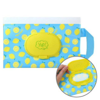 【yup!】ヤップ　フタ付きキャリーポーチ　レモン