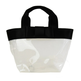 【クアドリフォリオ ラボルサフェリーチェ】舟形 クリアショルダーバッグ　WHITE