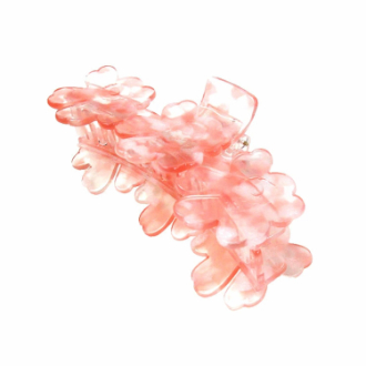 【marimekko】マリメッコ　ヘアクリップ Unikko Hair Clip Large　ピンク×ホワイト