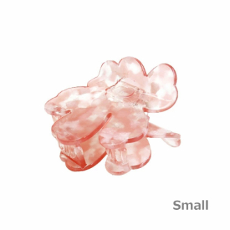 【marimekko】マリメッコ　ヘアクリップ Unikko Hair Clip　Small　ピンク×ホワイト