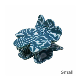【marimekko】マリメッコ　ヘアクリップ Unikko Hair Clip　Small　ブルー×ホワイト