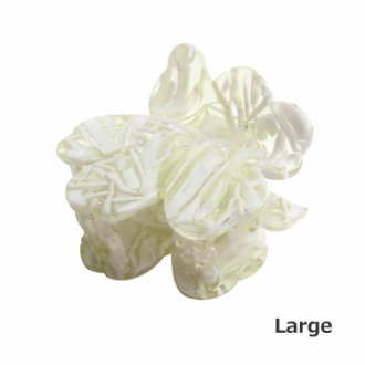 【marimekko】マリメッコ　ヘアクリップ Unikko Hair Clip　Large　イエロー×ホワイト