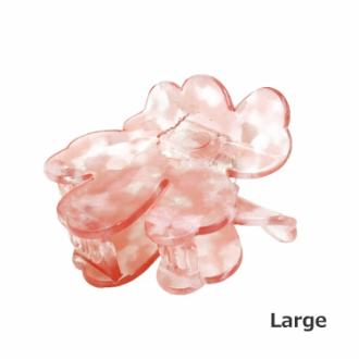 【marimekko】マリメッコ　ヘアクリップ Unikko Hair Clip　Large　ピンク×ホワイト