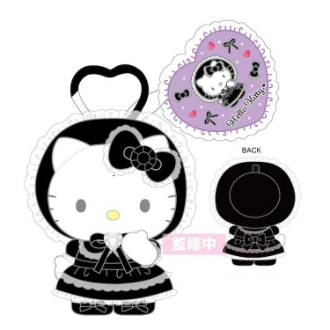 ハローキティ ラブリーフリルマスコットキーホルダー ロリータブラック (2025年6下旬予定)