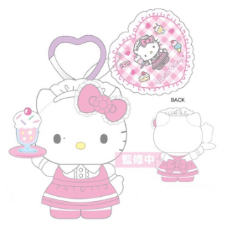 ハローキティ ラブリーフリルマスコットキーホルダー メイドピンク (2025年6下旬予定)