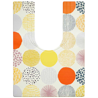 スキマにピタっ！拭けるPVC耳長トイレマット80×60 ドット