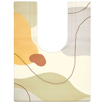 スキマにピタっ！拭けるPVC耳長トイレマット80×60 ニュアンス