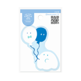 クリエイターズサーカス　ステッカー　おばけちゃん浮いたかな