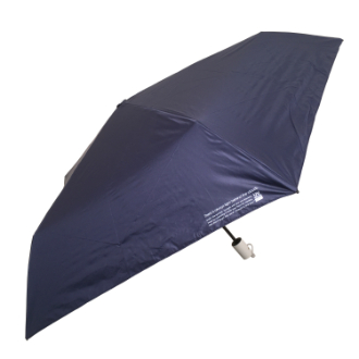 【RHYTHM BOX】自動開閉 軽量SLIM LIGHT 日傘 折りたたみ傘 晴雨兼用　メッセージプリント　ネイビー