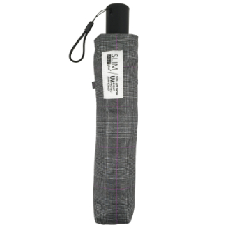 【RHYTHM BOX】自動開閉 軽量SLIM LIGHT plus 日傘 折りたたみ傘 晴雨兼用　グレンチェック（01）