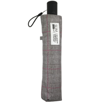 【RHYTHM BOX】自動開閉 軽量SLIM LIGHT plus 日傘 折りたたみ傘 晴雨兼用　グレンチェック（32）