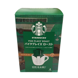 スターバックス オリガミ カフェ パイクプレイス ロースト ドリップ コーヒー 4袋入