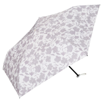 【WPC】遮光軽量 フラワーシルエット ミニ 日傘 折りたたみ傘 晴雨兼用　オフ