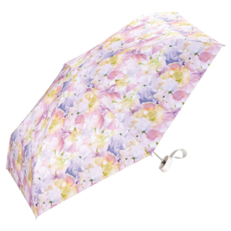 【plantica×WPC】フラワープリントタイニー 日傘 折りたたみ傘 晴雨兼用　マルチ