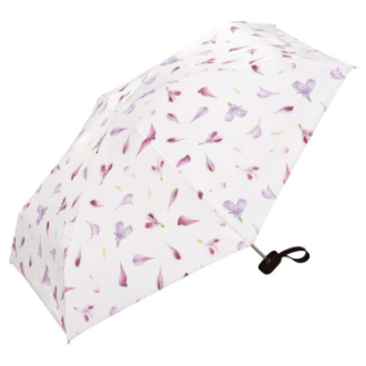 【plantica×WPC】フラワープリントタイニー 日傘 折りたたみ傘 晴雨兼用　オフ