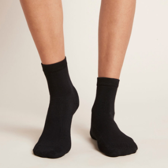 【BOODY】ウィメンズ エブリデイ クウォータークルーソックス　ブラック