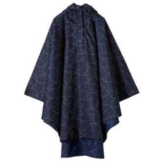 【WPC】レインポンチョ　ドットスターネイビー