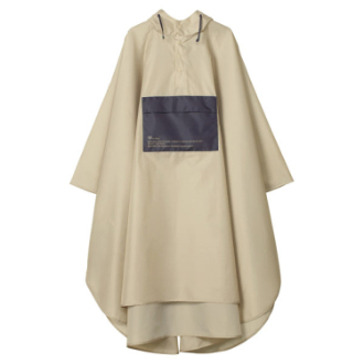 【WPC】パッカブルレインポンチョ バイカラー ユニセックス　ベージュ