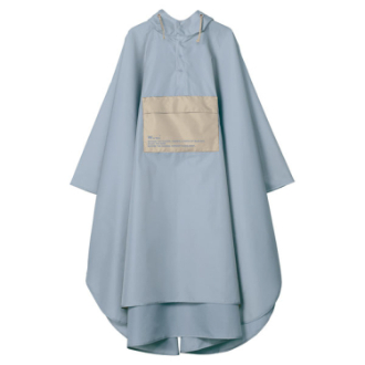 【WPC】パッカブルレインポンチョ バイカラー ユニセックス　ブルーグレー