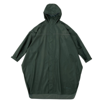 【WPC】レイン バイシクルスリーブポンチョ　グリーン