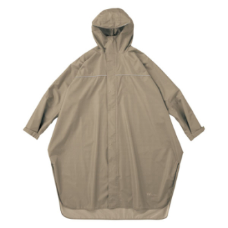 【WPC】レイン バイシクルスリーブポンチョ　ベージュ