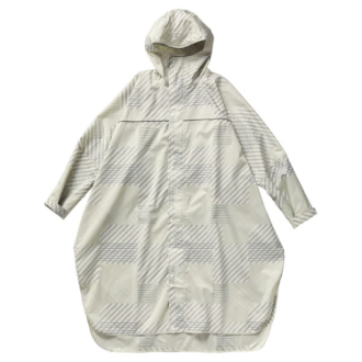 【WPC】レイン バイシクルスリーブポンチョ　ストライプミックス
