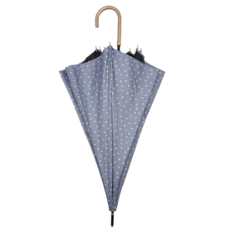 【Paraffi】晴雨兼用 ショート傘　ドット柄　ブルー