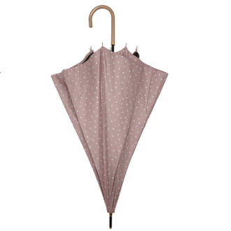 【Paraffi】晴雨兼用 ショート傘　ドット柄　ピンク