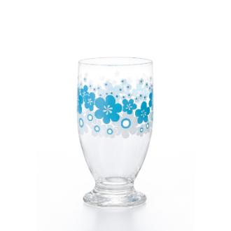 アデリアレトロ 台付きグラス320 花の輪